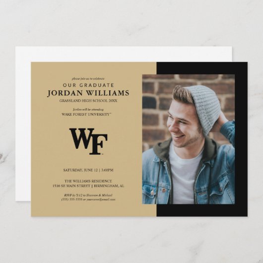 Wake Forest University | WF Aankondiging (Voorkant / Achterkant)