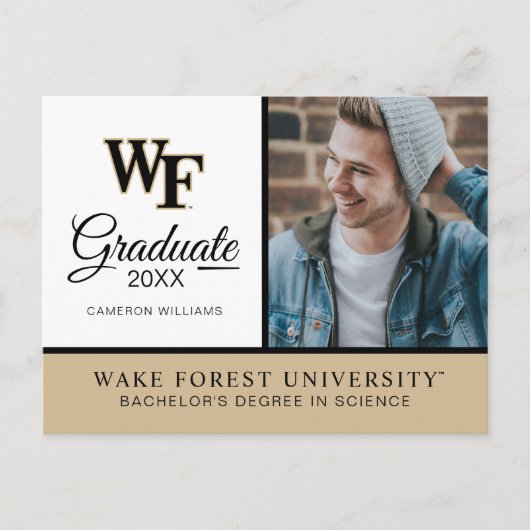 Wake Forest University | WF Aankondigingskaart (Voorkant)