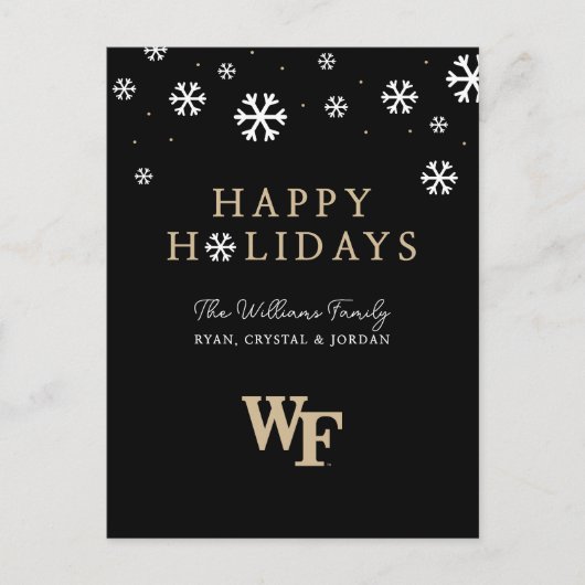 Wake Forest University | WF Feestdagenkaart (Voorkant)