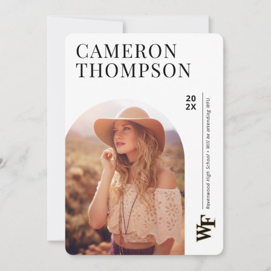 Wake Forest University | WF Kaart (Voorkant)