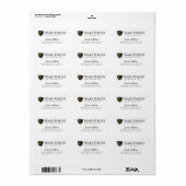Wake Forest University Wordmark Etiket (Full Sheet)
