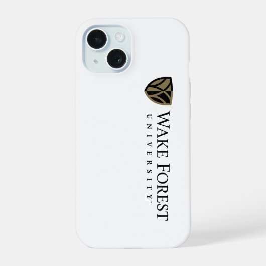 Wake Forest University Wordmark iPhone 15 Hoesje (Achterkant)
