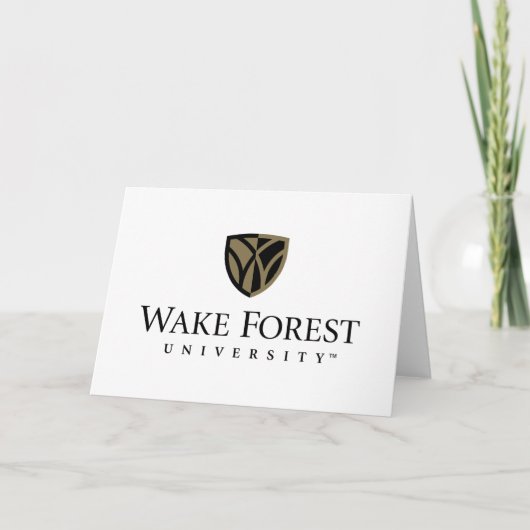 Wake Forest University Wordmark Kaart (Voorkant)