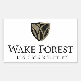Wake Forest University Wordmark Rechthoekige Sticker
