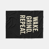 Wake Grind Repeat Motivational Hustle Design  Fleece Deken (Voorkant (Horizontaal))
