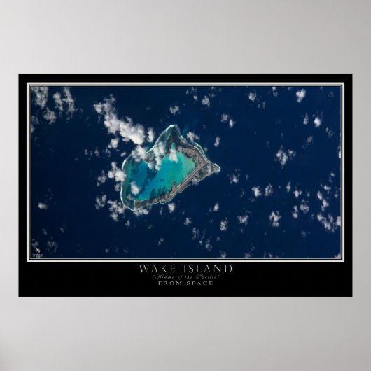 Wake Island Satellite Poster Map (Voorkant)