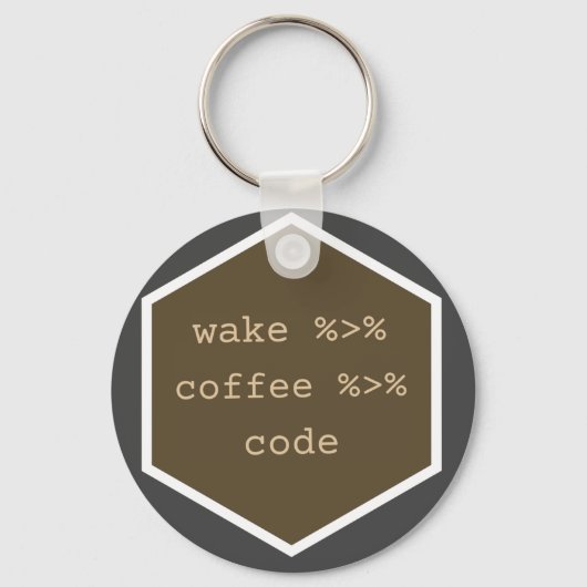 Wake-koffiecode sleutelhanger (Voorkant)
