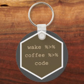 Wake-koffiecode sleutelhanger (Voorkant)