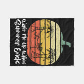 Wake Me Up When Summer Ends Funny Skeleton Hallowe Fleece Deken (Voorkant (Horizontaal))