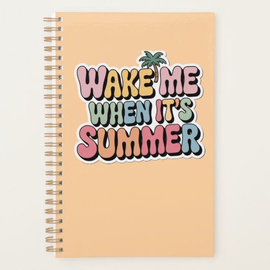 Wake Me When It’s Summer Retro Vibes Planner (Devant)