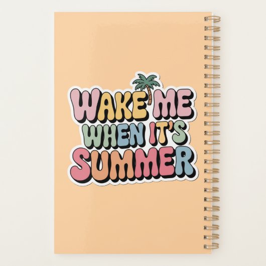 Wake Me When It’s Summer Retro Vibes Planner (Dos)