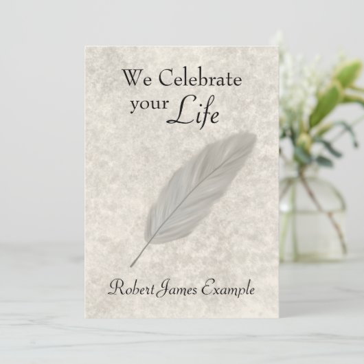  Wake / Memorial (Stone Effect) Kaart (Staand voorkant)