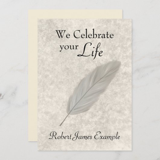  Wake / Memorial (Stone Effect) Kaart (Voorkant / Achterkant)