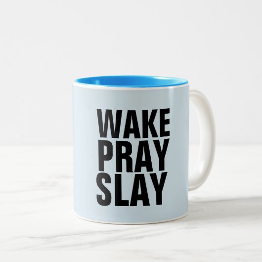 WAKE PRAY SLAY Tasses de café (Devant droit)