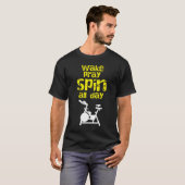 Wake Pray Spin de hele dag Briefpapier Bike Spin C T-shirt (Voorkant volledig)