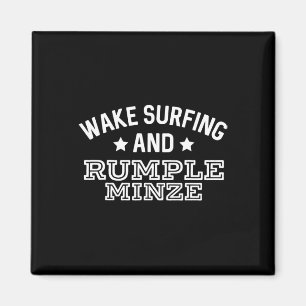 Wake Surfen En Rumple Minze Grappig Bootvaren Laat Magneet
