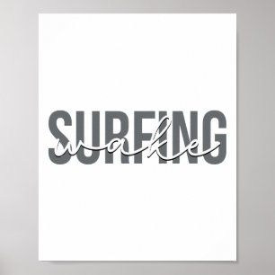 Wake Surfen Wakesurf Wake Surfer Surfen Boot Poster