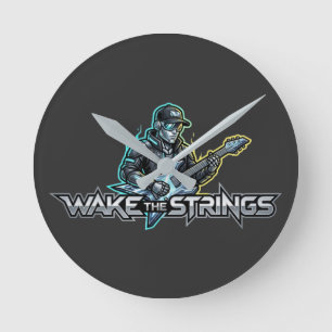 Wake The Strings Retro Future Kunst Ronde Klok