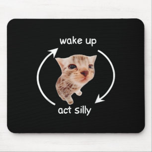 Wake Up Act Gekke _ Huilende Banaan Cat Meme Muismat