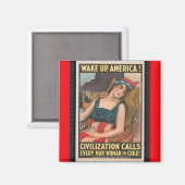 Wake Up America Poster Magnet Magneet (Voorkant / Achterkant)