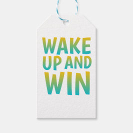 Wake Up and Win Motivational Typography Cadeaulabel