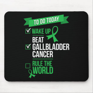 Wake Up Beat Galblaas Kanker Regel de Wereld 1 Muismat