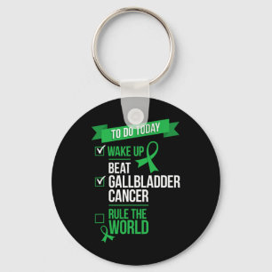 Wake Up Beat Galblaas Kanker Regel de Wereld 1 Sleutelhanger
