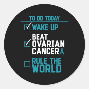 Wake Up Beat Ovariumkanker Regeren De Wereld Ronde Sticker