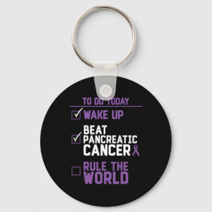 Wake Up Beat Pancreatic Cancer Regel het Wereld Ca Sleutelhanger