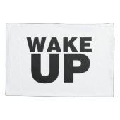 Wake Up Black Kussensloop (Achterkant)