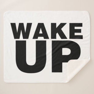 Wake Up Black Sherpa Deken