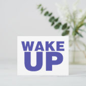Wake Up Blue Briefkaart (Staand voorkant)