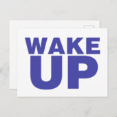 Wake Up Blue Briefkaart (Voorkant / Achterkant)