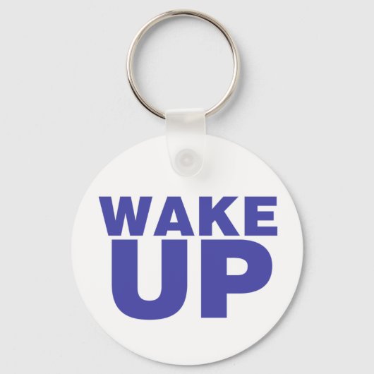 Wake Up Blue Sleutelhanger (Voorkant)