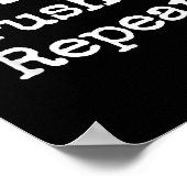 Wake Up Crush It Repeat Motivation Poster (Hoek)