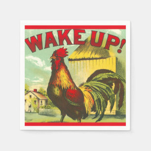 Wake Up Haan Brunch Boerderij Country Decor Servetten