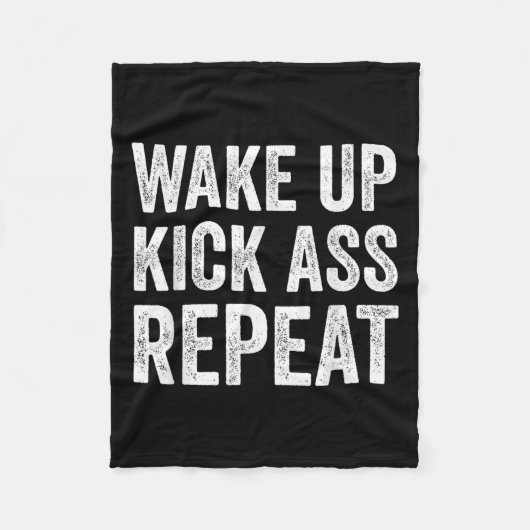 Wake Up Kick Repea,funny Quote Workout Motivation Fleece Deken (Voorkant)
