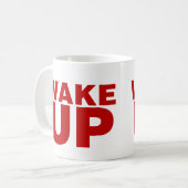 Wake Up Red Coffee Mok (Voorkant links)