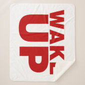 Wake Up Red Sherpa Blanket Deken (Voorkant)