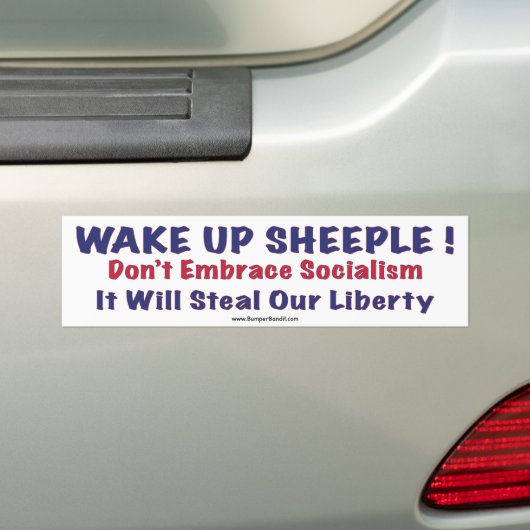Wake Up Sheeple Bumpersticker (Op auto)