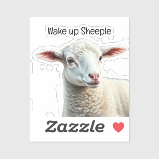 Wake Up Sheeple Conspiracy Theory Quote Sticker (Vel)