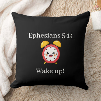 Wake up throw pillow kussen