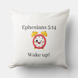Wake up throw pillow kussen