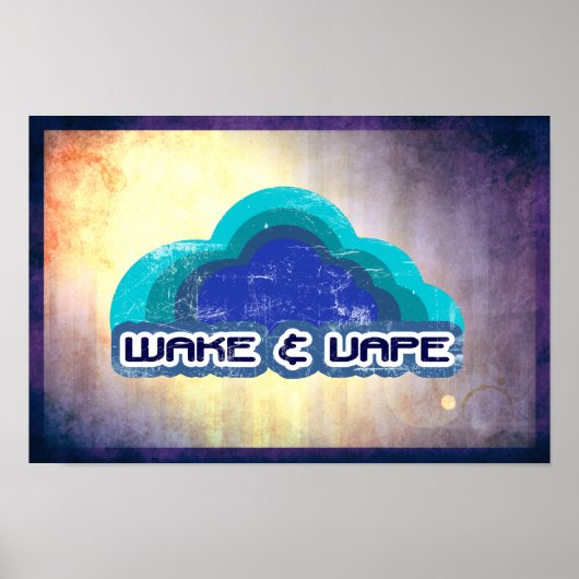 Wake & Vape-Poster Poster (Voorkant)