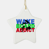 Wakeboard Addict Keramisch Ornament (Rechts)