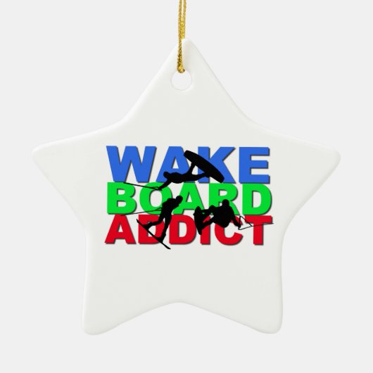Wakeboard Addict Keramisch Ornament (Voorkant)