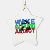 Wakeboard Addict Keramisch Ornament (Links)