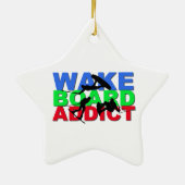 Wakeboard Addict Keramisch Ornament (Achterkant)
