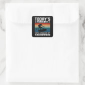 Wakeboard and Wakeboarding Forecast Vierkante Sticker (Tas)