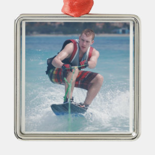 Wakeboard Crouch Metalen Ornament